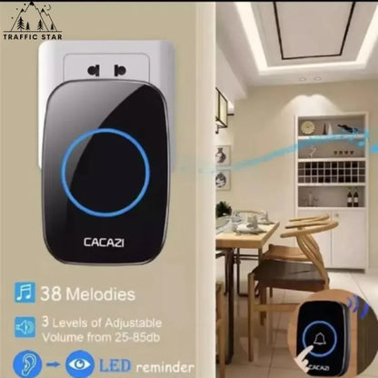 CACAZI AC Plug Wireless Doorbell Original Design Smart Home Doorbell ( ကြိုးမဲ့လူခေါ်ခေါင်းလောင်း )