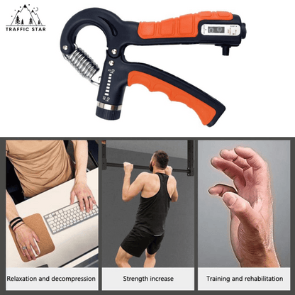 Portable Handgrip Exerciser Adjustable 5-60kg With Counter