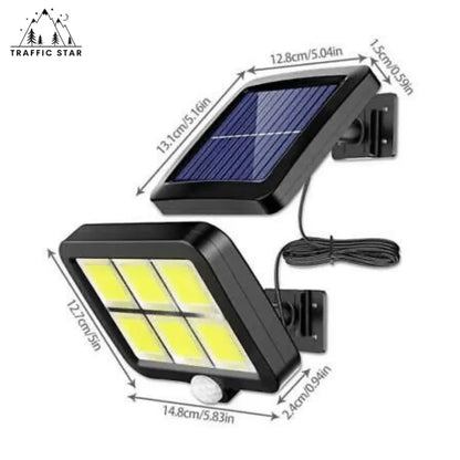 Wall Mount Solar Outdoor COB 120 LED Light