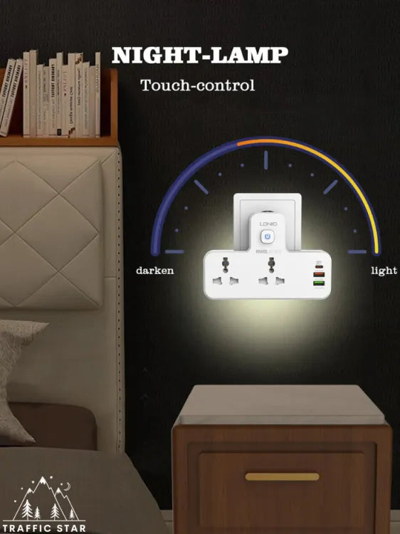 LDNIO SC2311 Power Socket With Lamp 5 IN1 Supports Fast Charging