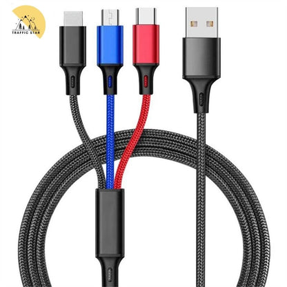 3 in 1 Charging Cable 2.4A Max