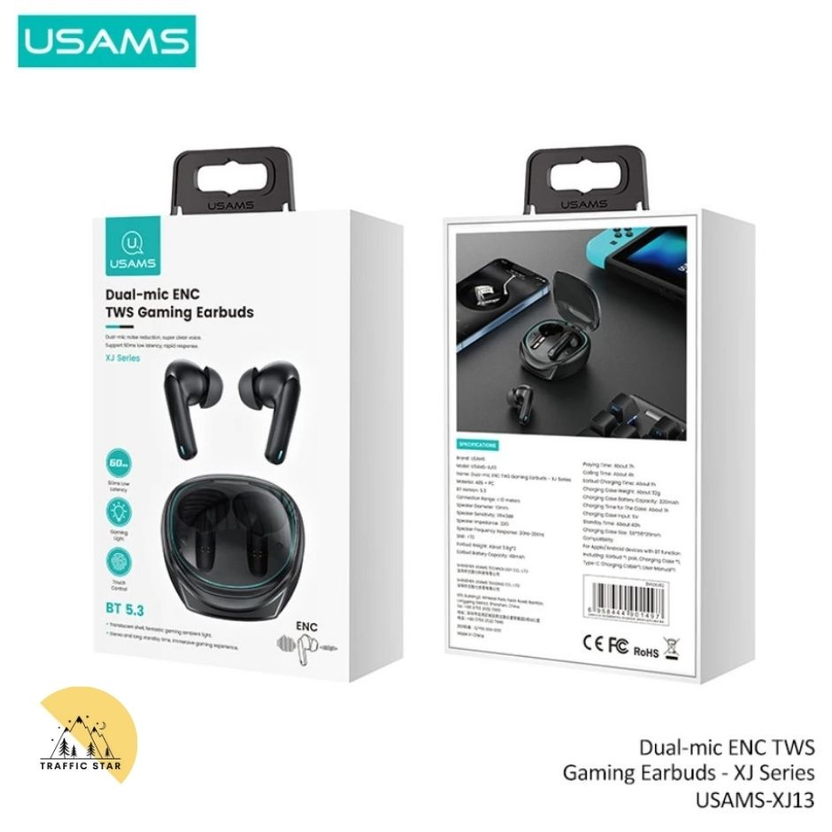 USAMS XJ13 Wireless Earbuds BT 5.3 Sport Headphones