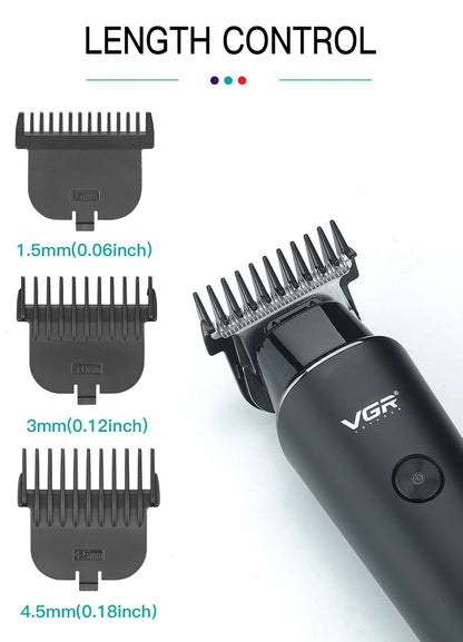 VGR Hair Trimmer 0mm LED Hair Clipper V-937 Digital Display USB Rechargeable