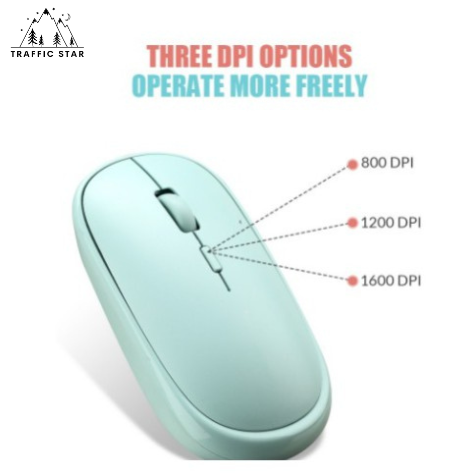 Rechargeable Wireless Mouse 2.4G + BT Dual Mode Ergonomic Design Silent Mouse