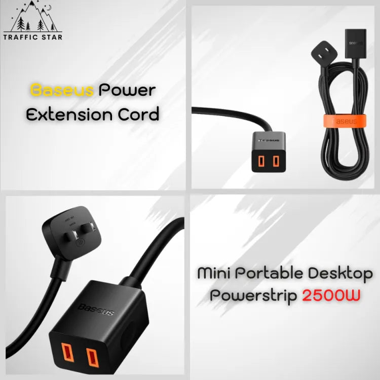 Baseus Mini Power Strip Power Extension Cord