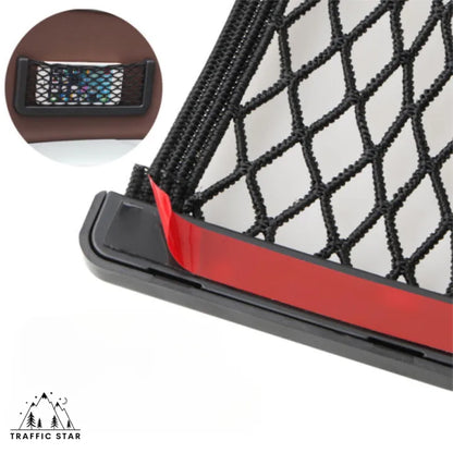 Car Storage Net Phone Holder Little Things Organizer Storage Pocket(ကားအတွင်းခန်းတွင် ကပ်၍ရသော ထည့်စရာနေရာ)