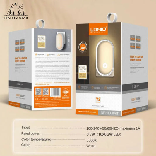 LDNIO Y2 Smart Night light Automatic Light-sensor System LDNIO Y2 Smart Night light Automatic Light-sensor System (Sensor ပါညအိပ်/နံရံကပ် မီးလုံး)