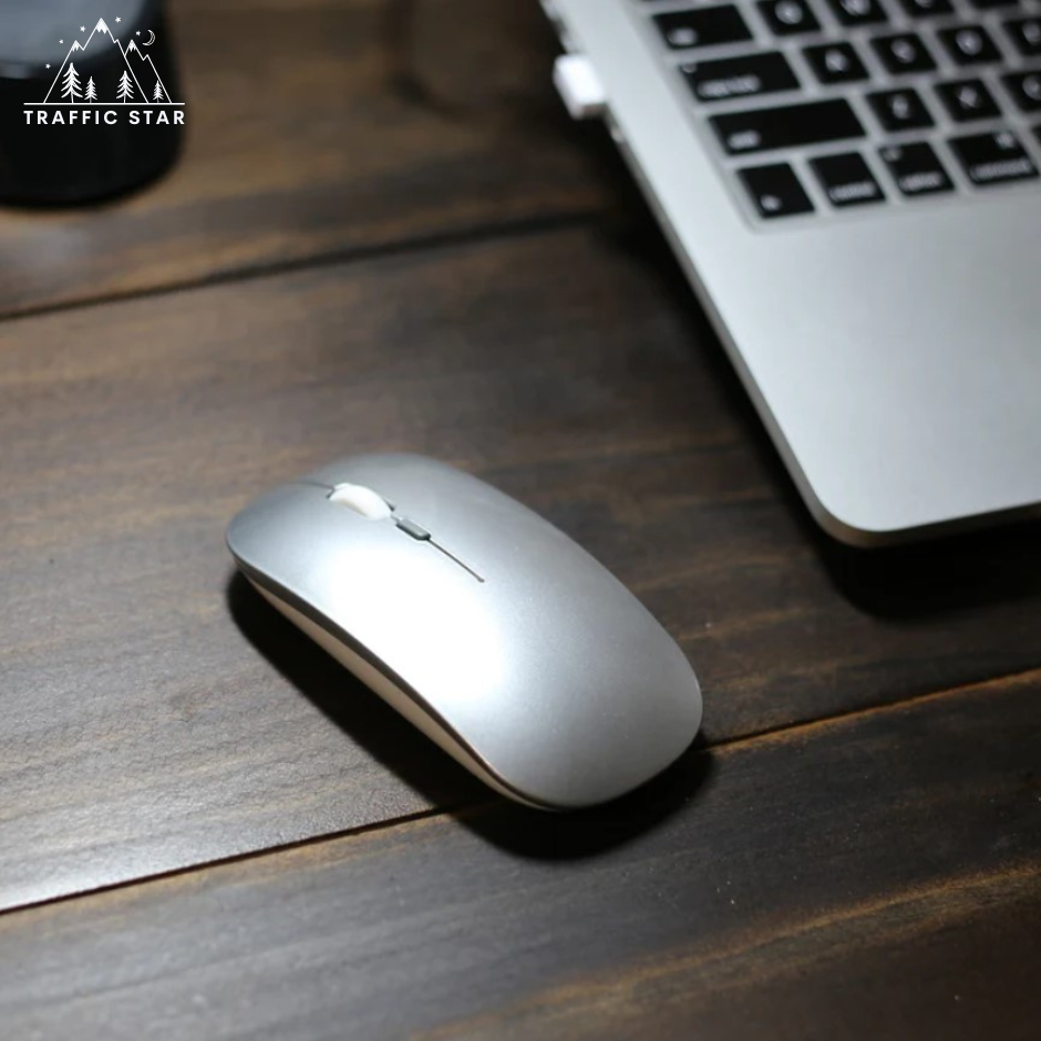 Wireless Mouse Silent BT 5.0 and Wireless 2.4Ghz Rechargeable Ergonomic Mouse