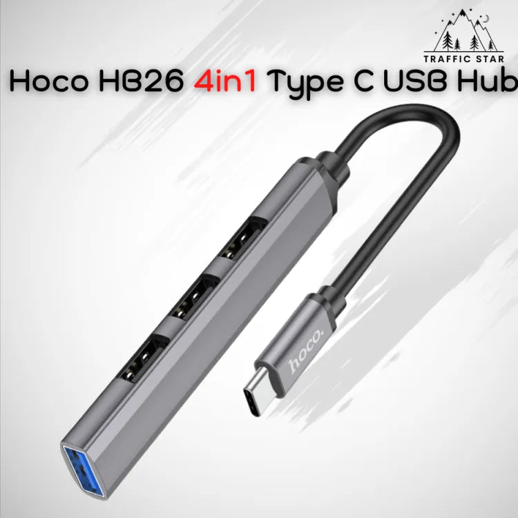 Hoco Type-C hub 4-in-1 “HB26” USB3.0+USB2.0*3