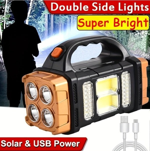 Multipurpose LED Flashlight With COB Work Light