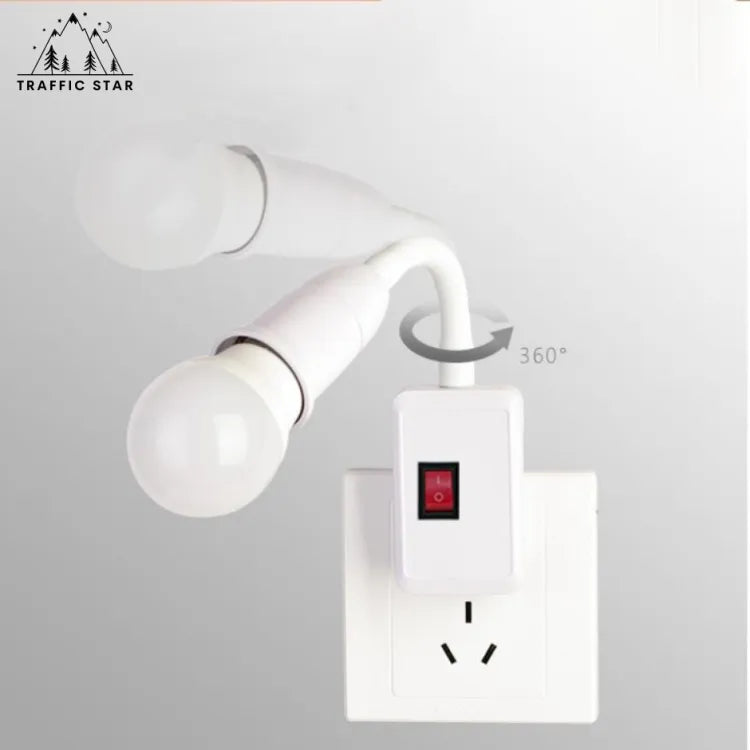 Adjustable Bulb Socket with male plug and switch Socket only (ချိန်ညှိနိုင်သော မီးခေါင်းအထိုင်)