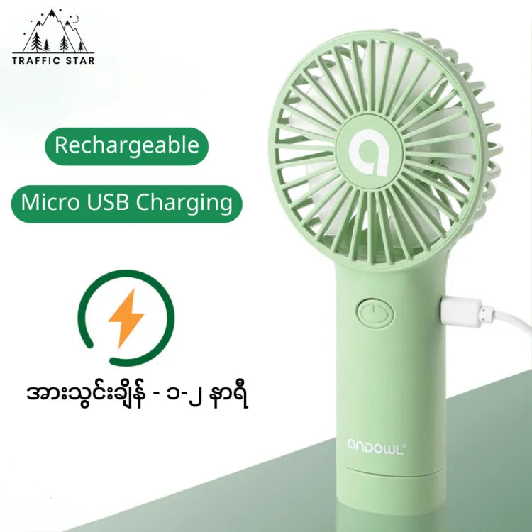 Cute Mini Fan, Portable Fan, Adjustable 3 Gear Wind Speed