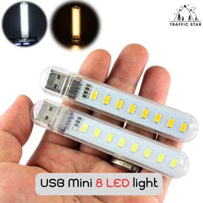 Mini 8 LED Energy Saving USB Night Light Lamp