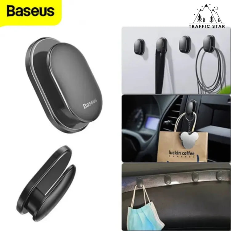 Baseus Mini Car Phone Holder Wall Holder Strong Adsorption Hook For Home Office Car 4pcs