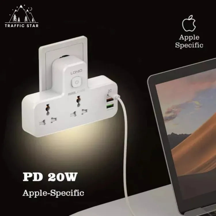 LDNIO SC2311 Power Socket With Lamp 5 IN1 Supports Fast Charging