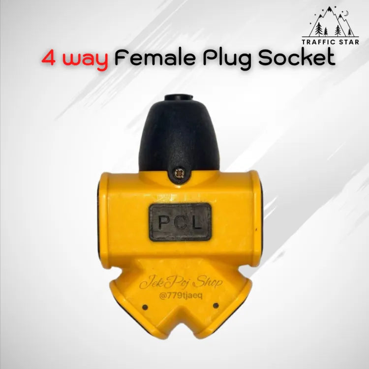 4-Way Female Plug, 4-Way Field Plug, XG-2014 Power Strip, Splitter Plug, 4-Way Rubber Plug