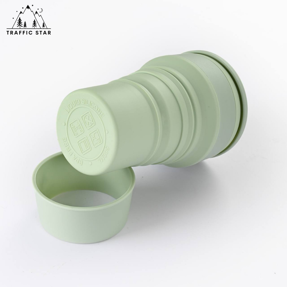 Silicone Folding Cup With Cover 500ml