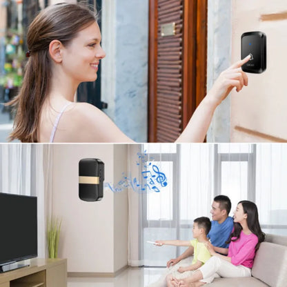 CACAZI AC US Plug Wireless Doorbell Smart Home Doorbell ( ကြိုးမဲ့လူခေါ်ခေါင်းလောင်း )