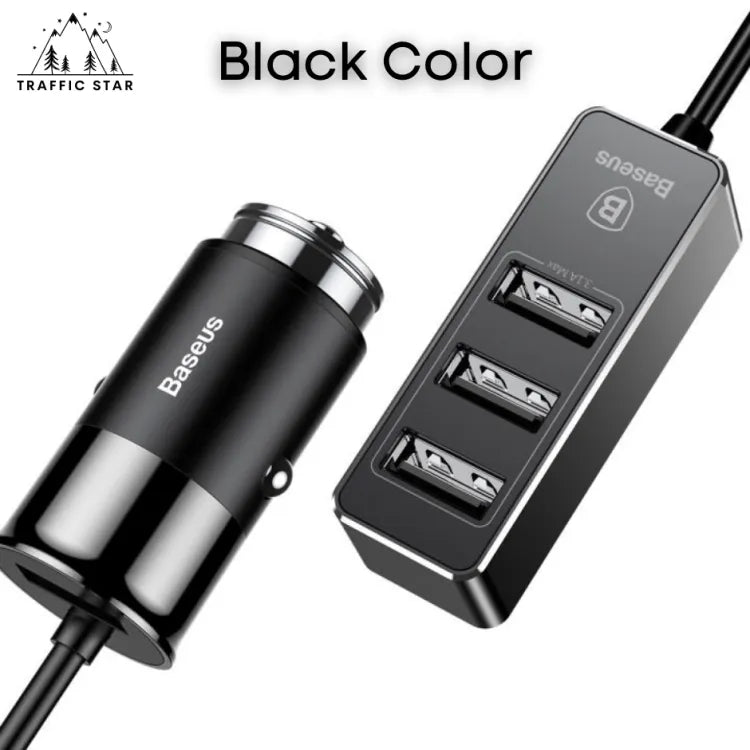 Baseus Car Charger 3.1A Fast Charging 4 USB Ports Output Tablet Mobile Phone