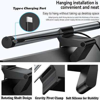 S3 Computer Monitor Light, Screen Light Bar with Type-C
