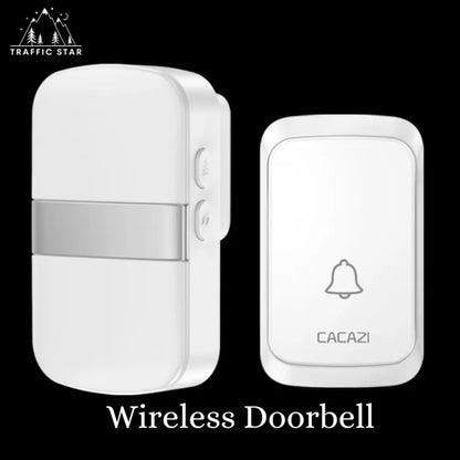 CACAZI AC US Plug Wireless Doorbell Smart Home Doorbell ( ကြိုးမဲ့လူခေါ်ခေါင်းလောင်း )