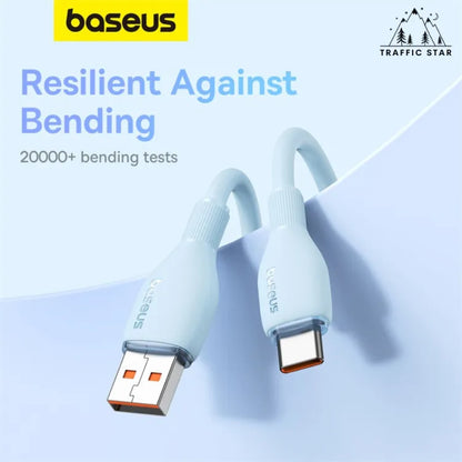 Baseus Pudding Series Fast Charging Cable With High-Speed Data Transmission USB-A to Type-C 100W 6A 1.2M