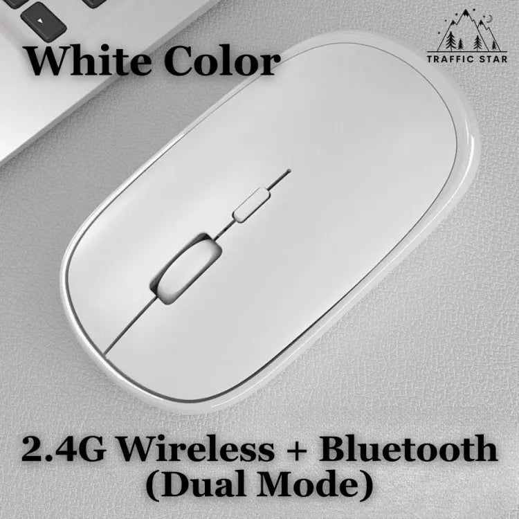 Rechargeable Wireless Mouse 2.4G + BT Dual Mode Ergonomic Design Silent Mouse