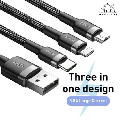 Baseus 3 in 1 Fast Charging cable 3.5A