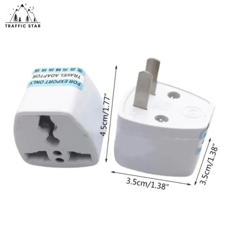 3-Pin to 2-Pin Conversion Plug, 1 Socket Type Flat Pin