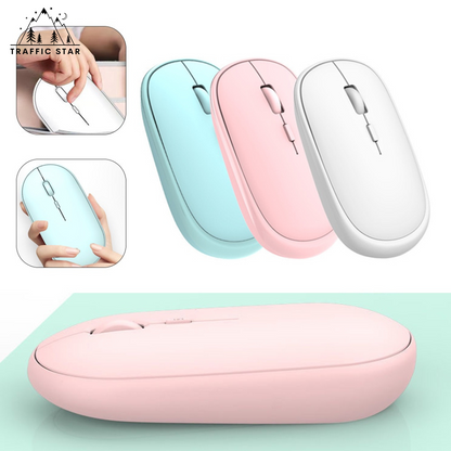 Rechargeable Wireless Mouse 2.4G + BT Dual Mode Ergonomic Design Silent Mouse