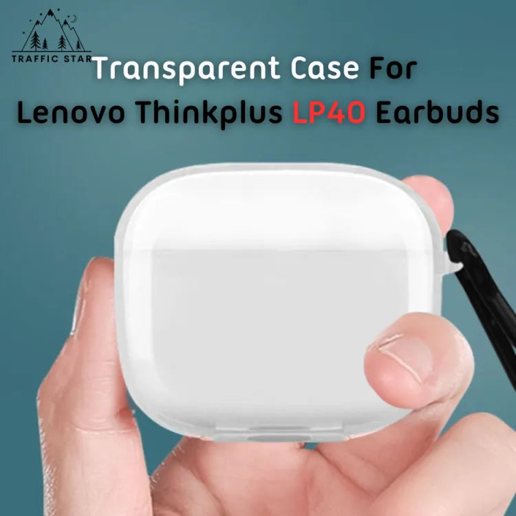 Lenovo LP40 Transparent Case and Buckle (LP40 Pro နားကြပ်အိမ် ကာဗာ အကြည်ရောင်)