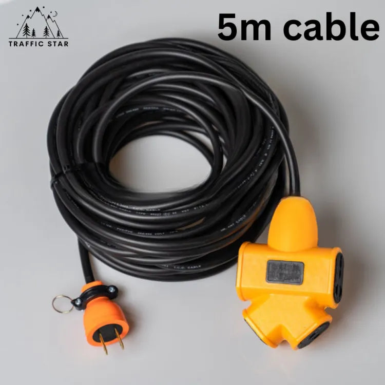 4 Way Split Plug, Brass Connector, Length 5 Meters