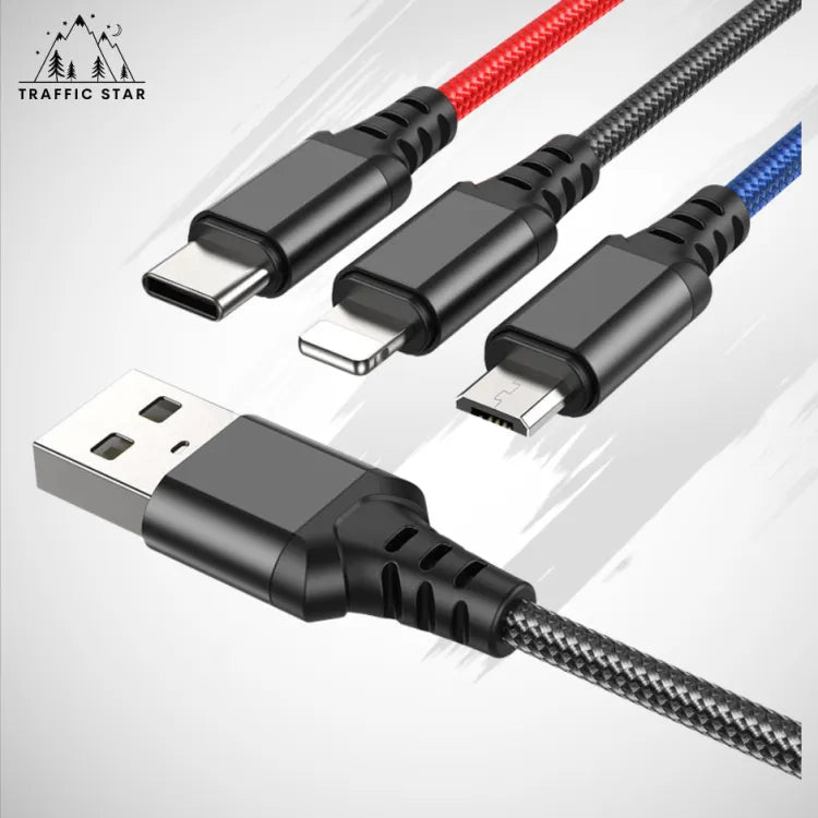 Hoco X76 Charging Cable 3in1 2A Lighting / Micro USB / Type C Charging Cable