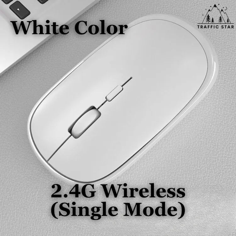 Rechargeable Wireless Mouse 2.4G + BT Dual Mode Ergonomic Design Silent Mouse