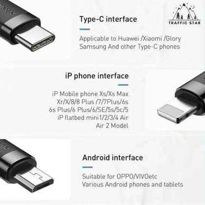 Baseus 3 in 1 Fast Charging cable 3.5A