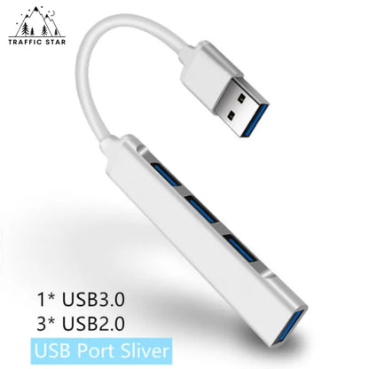 High Speed USB Hub 4 Ports (3.0x1 Port, 2.0x 3 Ports)