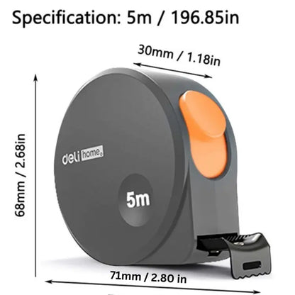 Deli Measuring Tape 5m Modern Design Carbon Steel