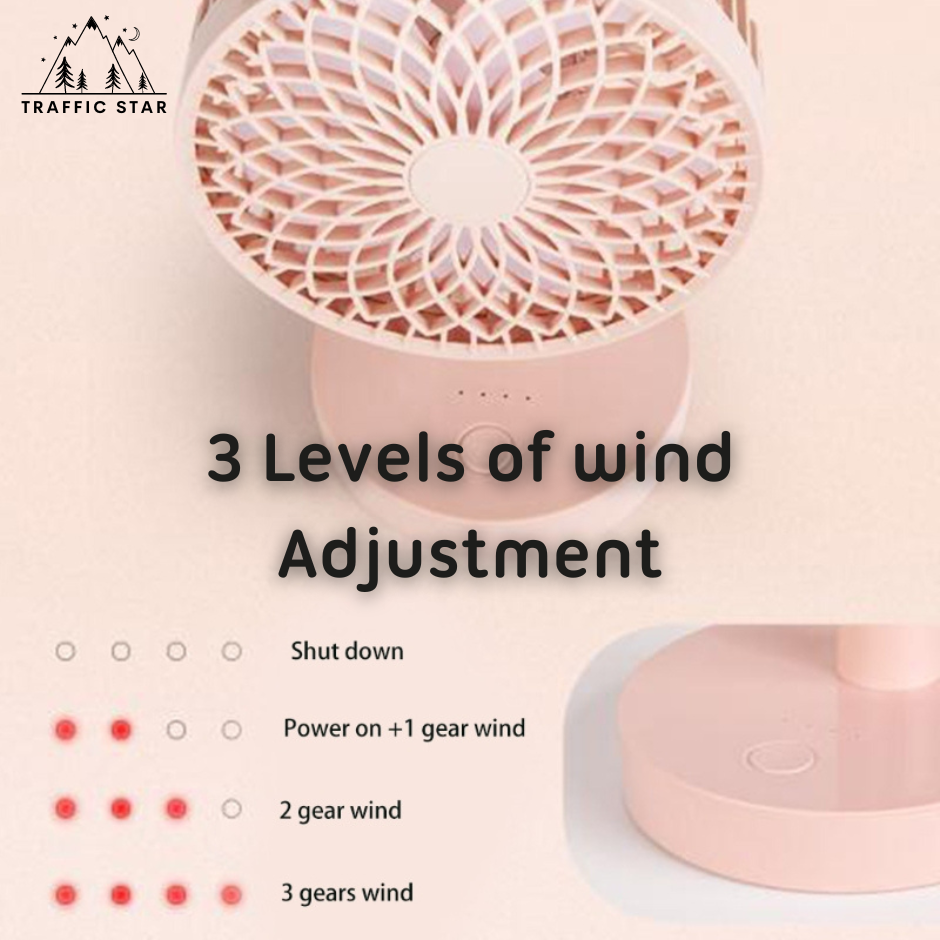 Rotating Rechargeable Mini Stand Fan