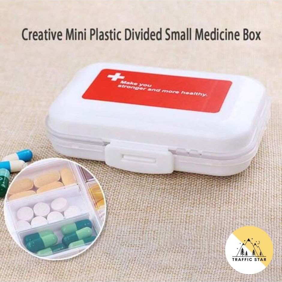 Two Layer 8 Grid Portable Medicine Storage Box