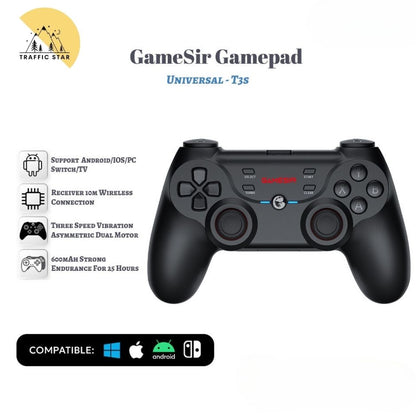 GameSir T3s Bluetooth 5.0 Wireless Gamepad Switch Game Controller For Android, PC, iOS