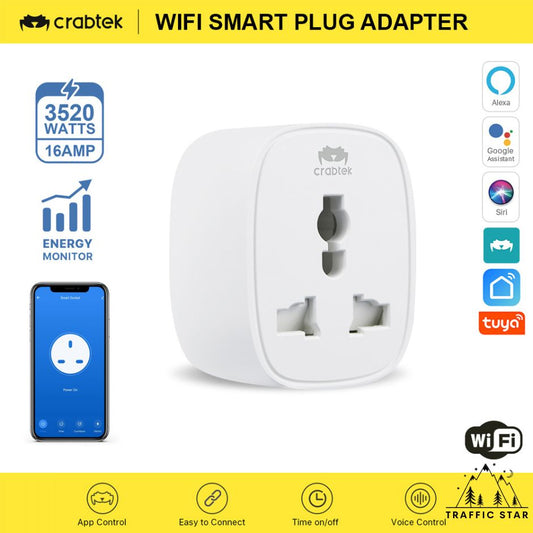 CrabTek WiFi Smart Socket Adapter