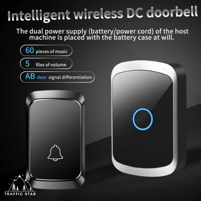 CACAZI Wireless Doorbell Set AC and DC Battery + USB Version