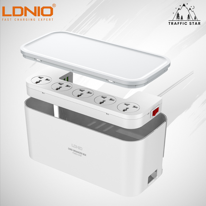 LDNIO Universal Strip, Power Socket With Power Socket Storage Box Socket 5 USB 3 outlet 2500W, Model SC5309