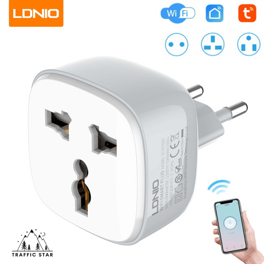 LDNIO Smart Socket With Switch Wifi Remote Control Universal Travel Adapter