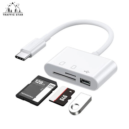 SD, TF, USB Flash Drive Reader Type C OTG Adapter