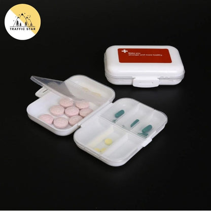 Two Layer 8 Grid Portable Medicine Storage Box