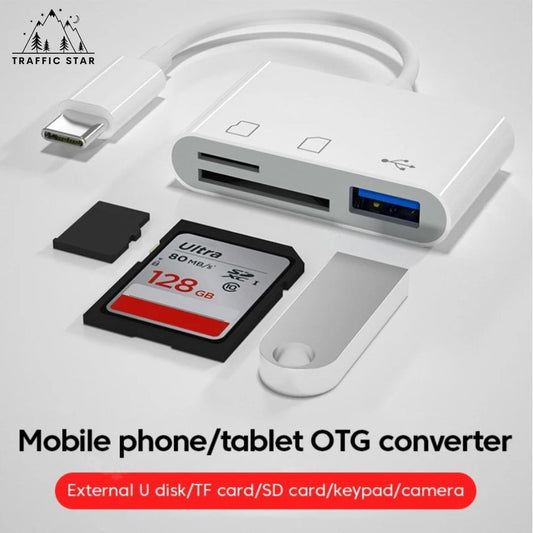 SD, TF, USB Flash Drive Reader Type C OTG Adapter